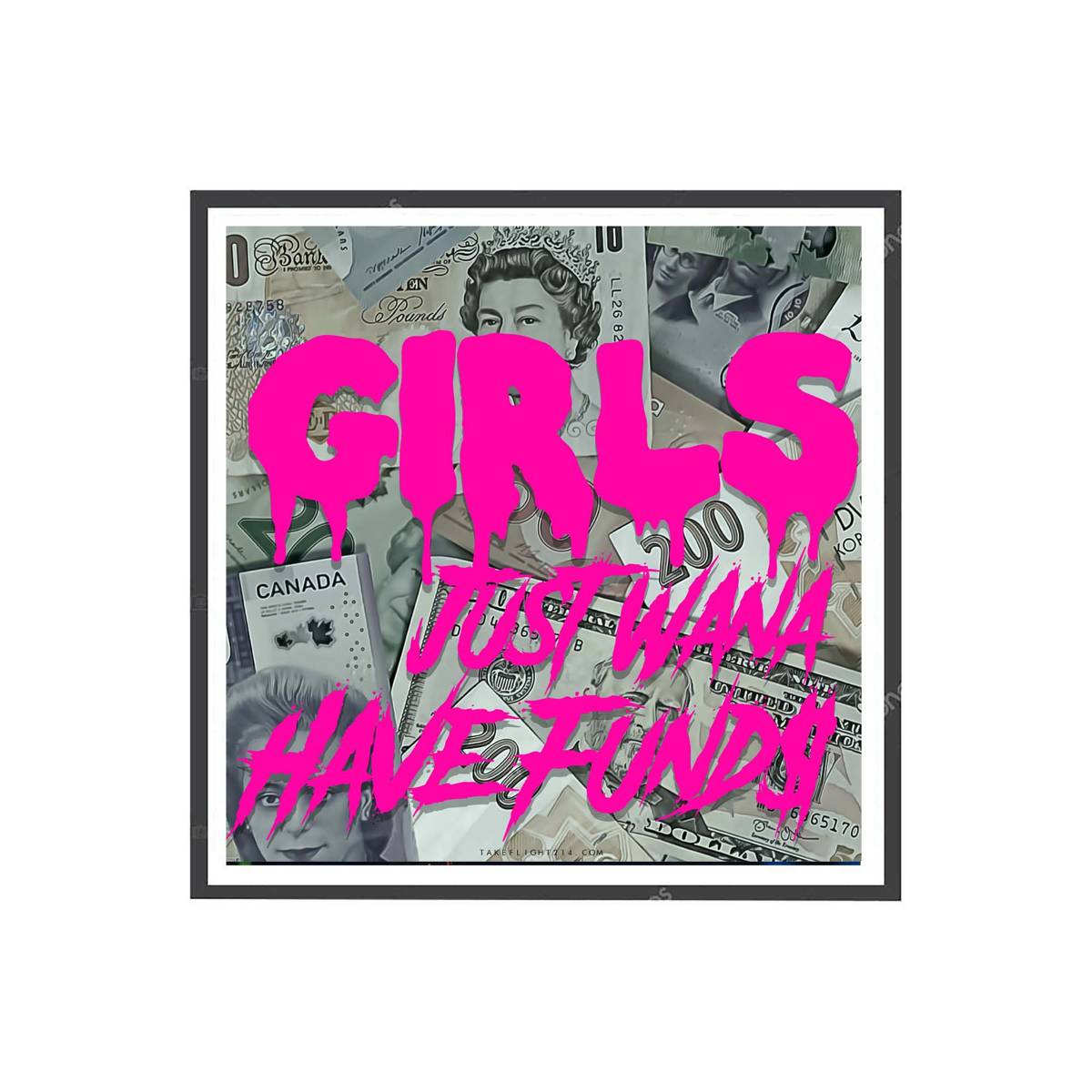 Girls Just Wanna Have Funds Poster, Hypebeast Poster, Motivational Poster, Urban Wall Art, Money Wall Art, She Shead Poster Posters - Poster | Canvas Wall Art Print