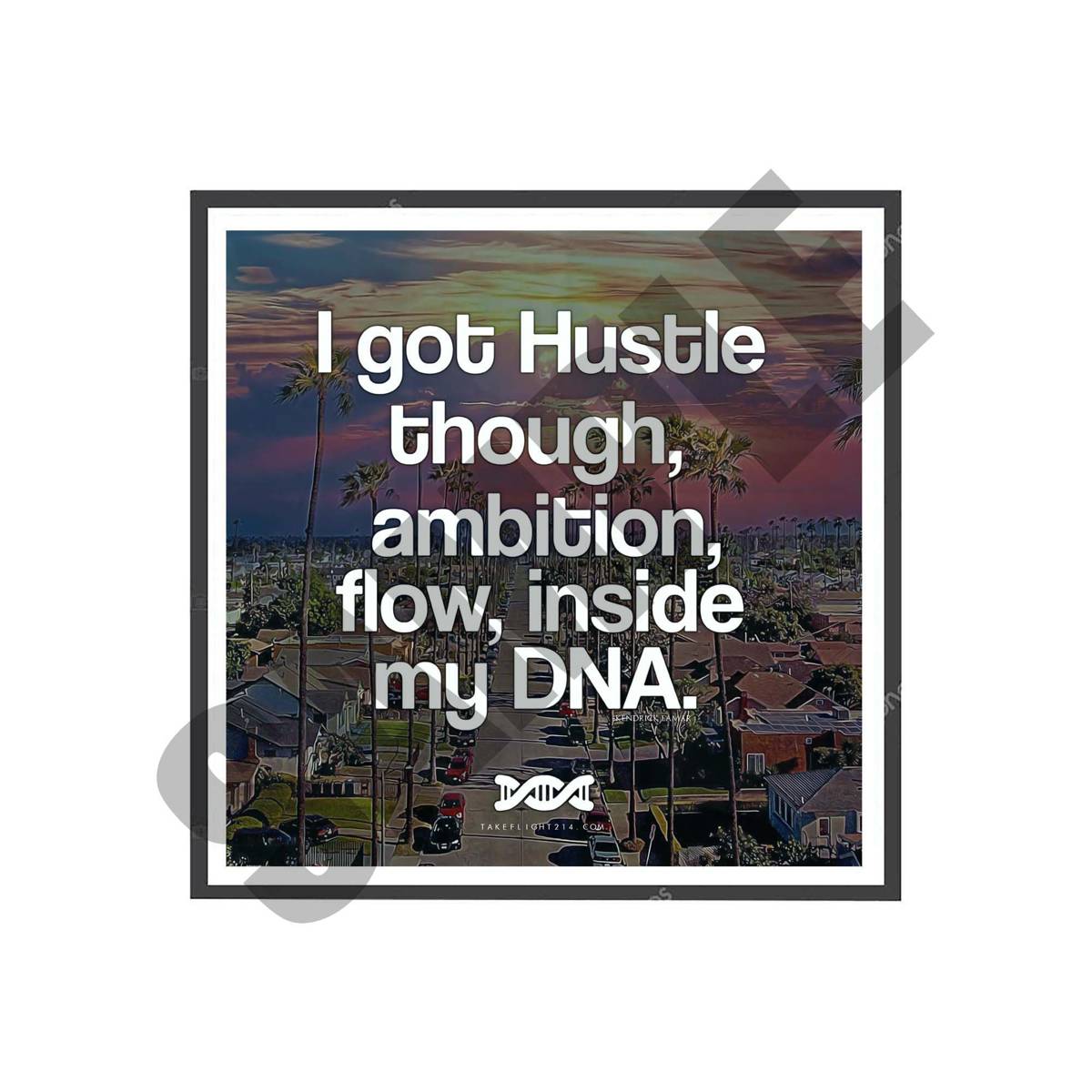 Hustle In My Dna Poster, Hypebeast Poster, Hip Hop Poster, Kendrick Lamar Quote Poster, Music Posters, Motivational Art, Hypebeast Decor - Poster | Canvas Wall Art Print