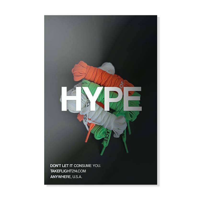 Hype Don'T Let It Consume You Metal Print, Hypebeast Poster, Sneaker Aluminum Print, Streetwear Art, Metal Wall Art - Poster | Canvas Wall Art Print