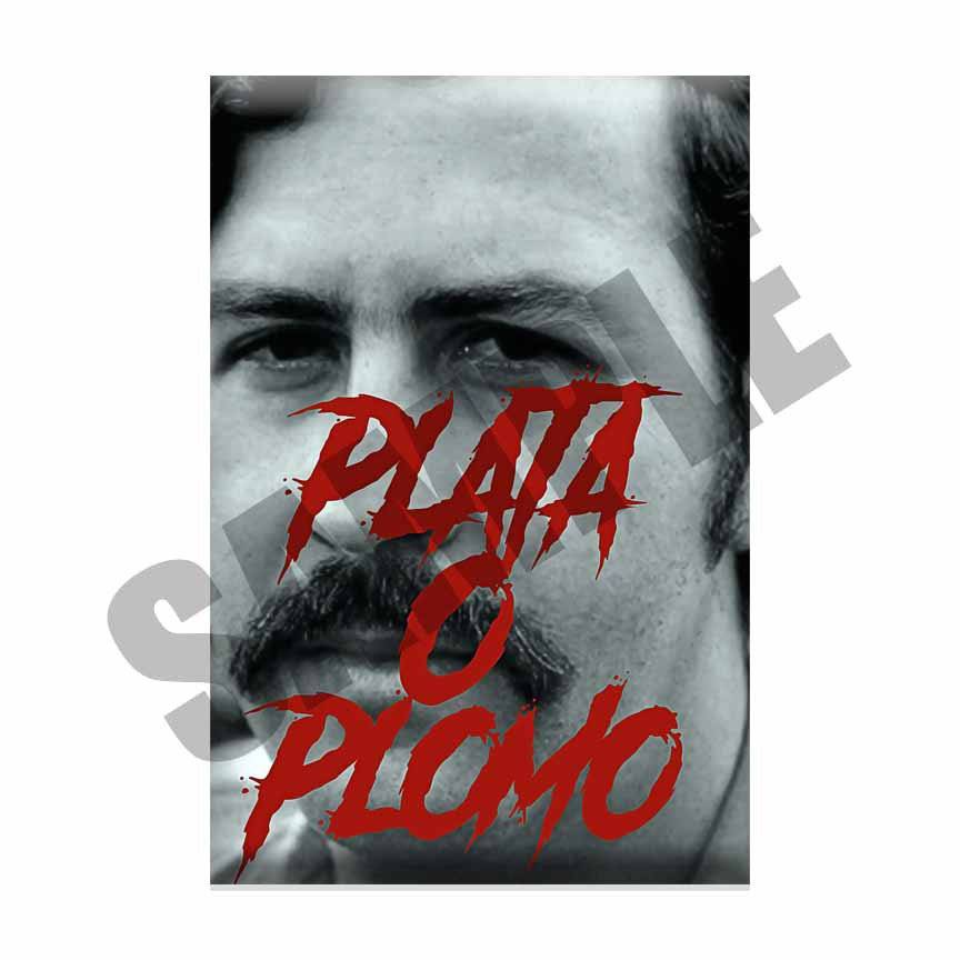 Pablo Escobar Plata Ploma Metal Print, Hypebeast Poster, Movie Aluminum Print, Streetwear Art, Metal Wall Art, Cocaine Cowboys Wall Art - Poster | Canvas Wall Art Print
