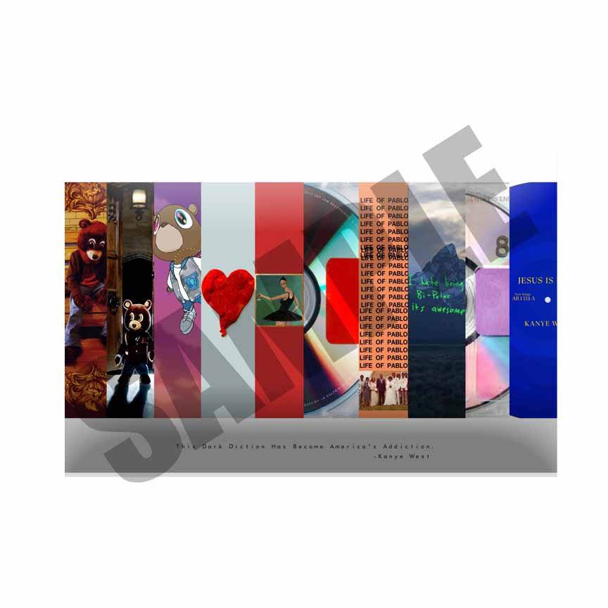 Kanye West Album History Metal Print, Hypebeast Poster, Music Aluminum Print, Streetwear Art, Metal Wall Art, Rap Song Quote Wall Art - Poster | Canvas Wall Art Print