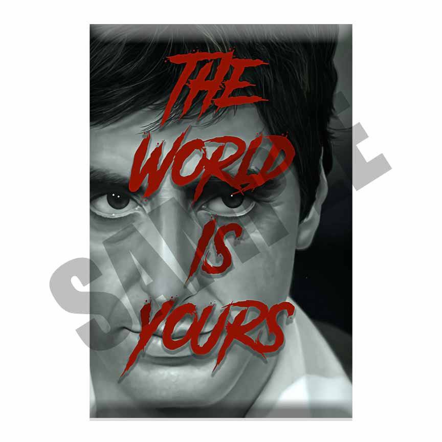 The World Is Yours Metal Print, Hypebeast Poster, Movie Aluminum Print, Streetwear Art, Metal Wall Art, Scarface Wall Art - Poster | Canvas Wall Art Print
