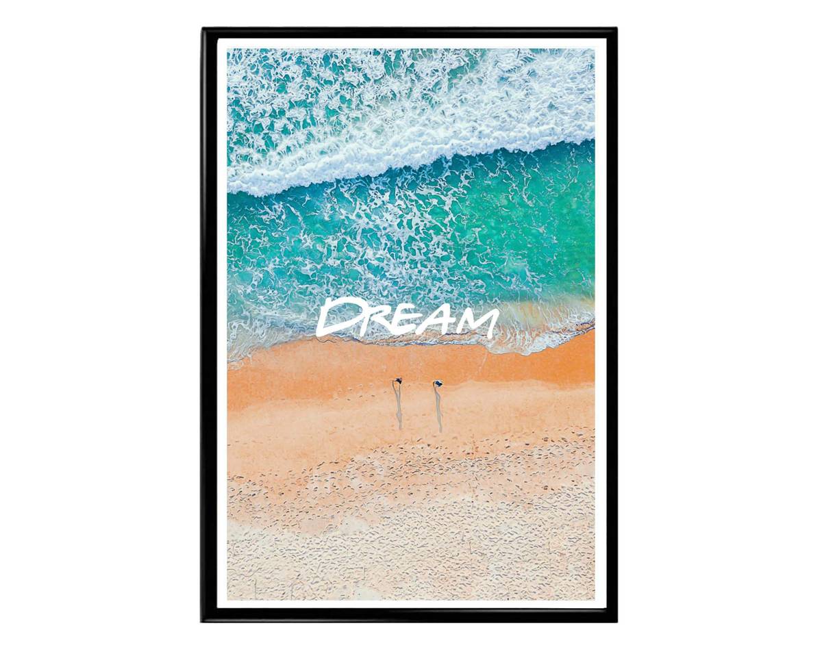 Dream Beach Poster, Inspirational Poster, Wonderlust Poster, Nature Wall Art, Motivational Wall Art, Great Outdoors Poster, Trendy Posters - Poster | Canvas Wall Art Print