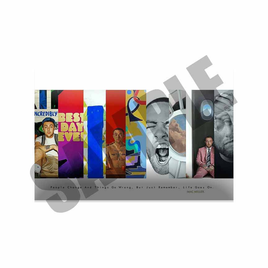 Mac Miller Album History Metal Print, Hypebeast Poster, Music Aluminum Print, Streetwear Art, Metal Wall Art, Rap Song Quote Wall Art - Poster | Canvas Wall Art Print