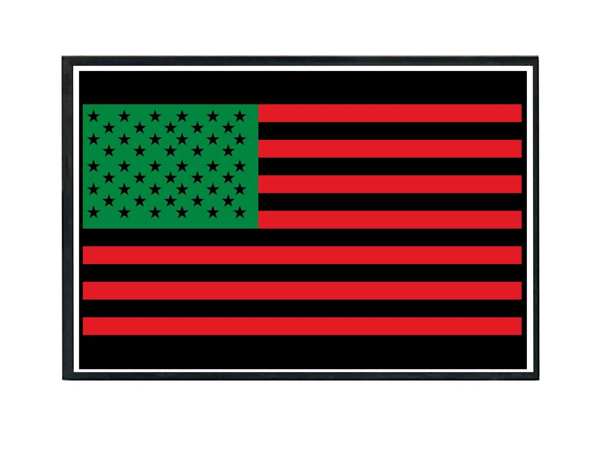 African American Flag Poster, Black Flag Poster, Black History Poster, Black Art, Melanin Wall Art, Black American Poster, Ados Poster - Poster | Canvas Wall Art Print