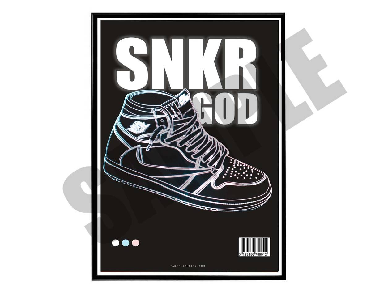Cactus Sneaker God Poster, Hypebeast Poster, Kicks Poster, Urban Wall Art, Sneakerhead Wall Art, Streetwear Posters, Sneaker Art - Poster | Canvas Wall Art Print