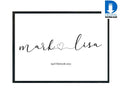 Custom Engagement Poster, Personalised Couples Print, Wedding Gift, Engagement Present, Minimal Poster, Couple'S Name Printable Art - Poster | Canvas Wall Art Print