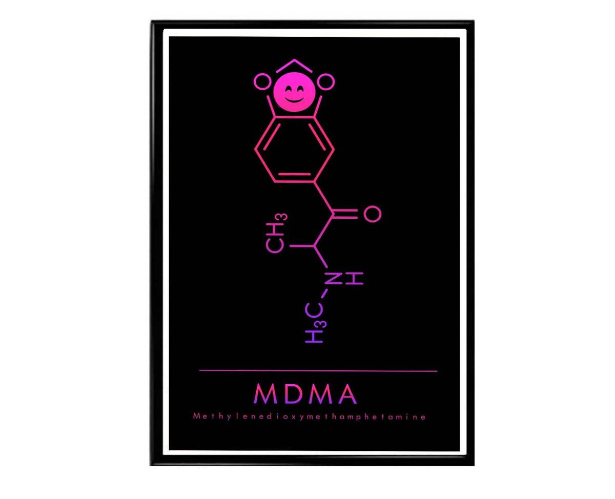 Mdma Poster, Molly Molecule Poster, Hypebeast Poster, Party Poster, Urban Wall Art, Science Wall Art, Music Posters - Poster | Canvas Wall Art Print