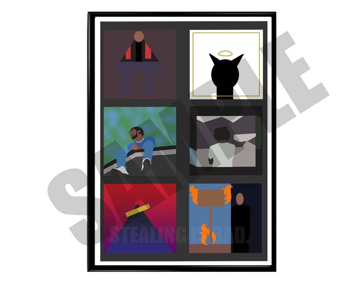 J Cole Minimal Album History Poster, Hypebeast Poster, Hip Hop Poster, Urban Wall Art, Hypebeast Decor, Music Posters, Minimalist Art - Poster | Canvas Wall Art Print