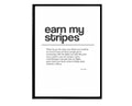 Earn Your Stripes Poster, Mac Miller Lyrics Poster, Hypebeast Poster, Hypebeast Decor, Minimal Rap Posters, Music Poster, Famous Quotes - Poster | Canvas Wall Art Print