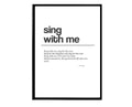 Sing With Me Poster, Aerosmith Lyrics Poster, Rock Band, Famous Lyrics Decor, Classic Rock Posters, Music Poster, Famous Quotes - Poster | Canvas Wall Art Print
