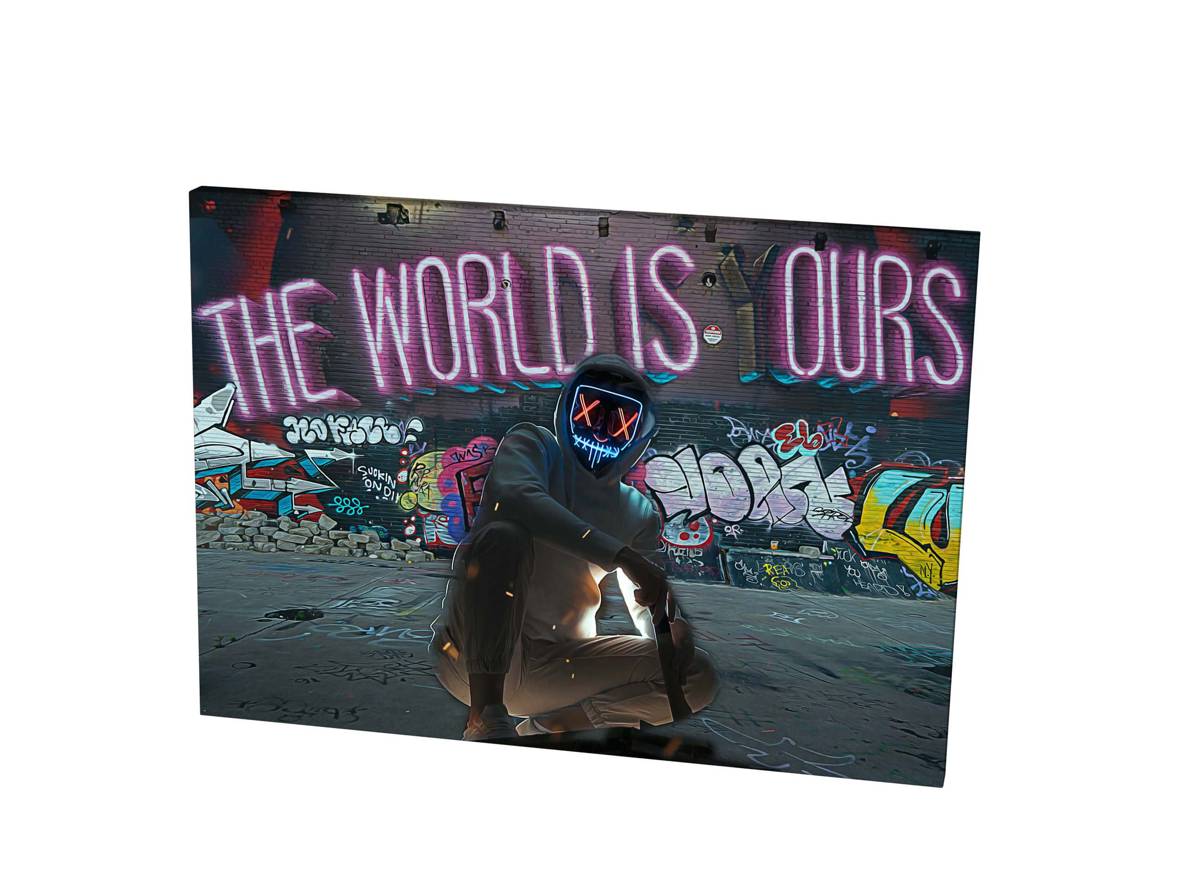 The World Is Ours Graffiti Canvas Print, Hypebeast Canvas, Hip Hop Canvas Art, Urban Wall Art, Sneaker Art Canvas, Motivational Canvas Art - Poster | Canvas Wall Art Print