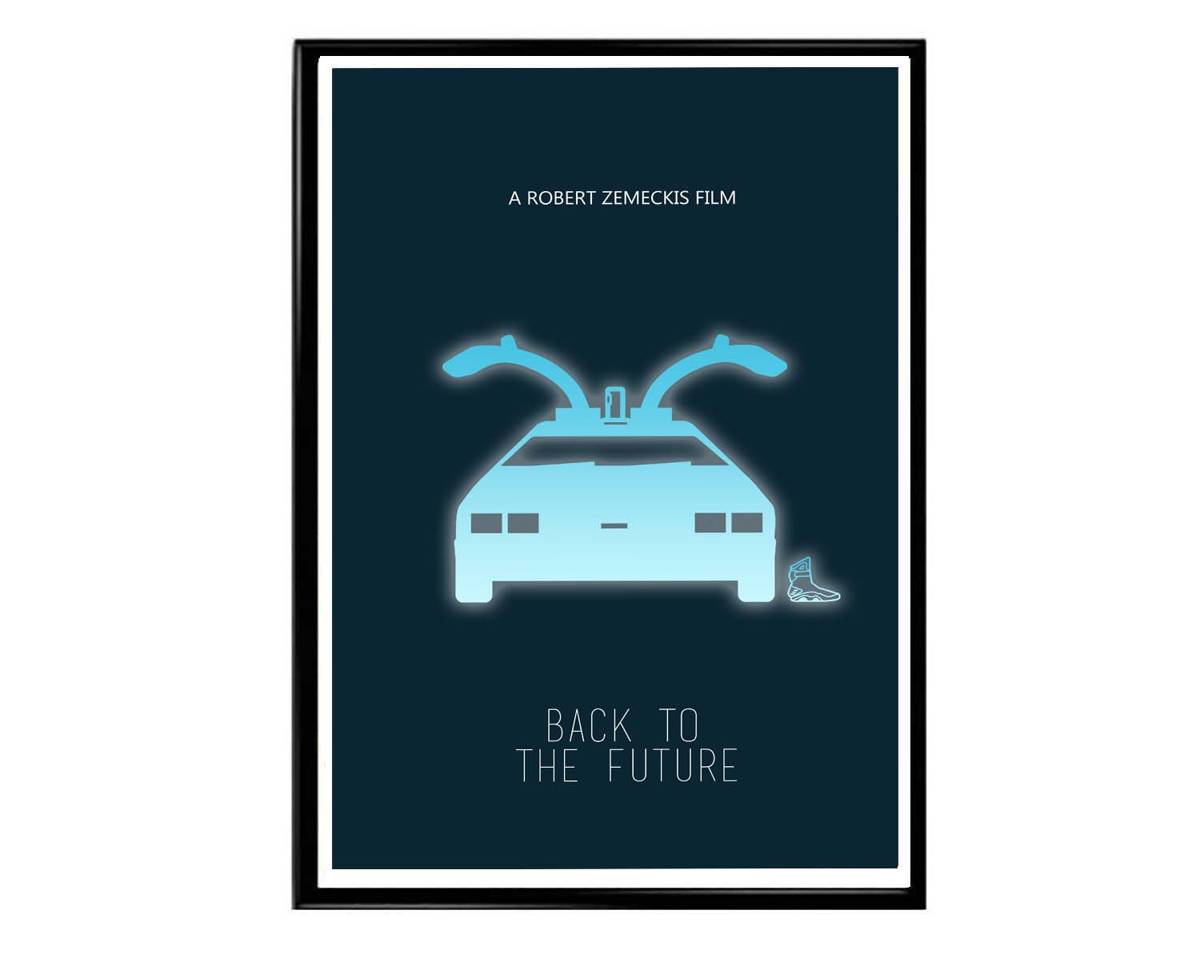 Back To The Future Minimal Movie Poster, Film Poster, Minimilist Art Prints, Movie Poster, Typography Poster, Home Office Decor - Poster | Canvas Wall Art Print
