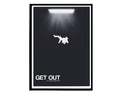 Get Out Minimal Movie Poster, Film Poster, Minimilist Art Prints, Black Movie Poster, Typography Poster, Home Office Decor - Poster | Canvas Wall Art Print
