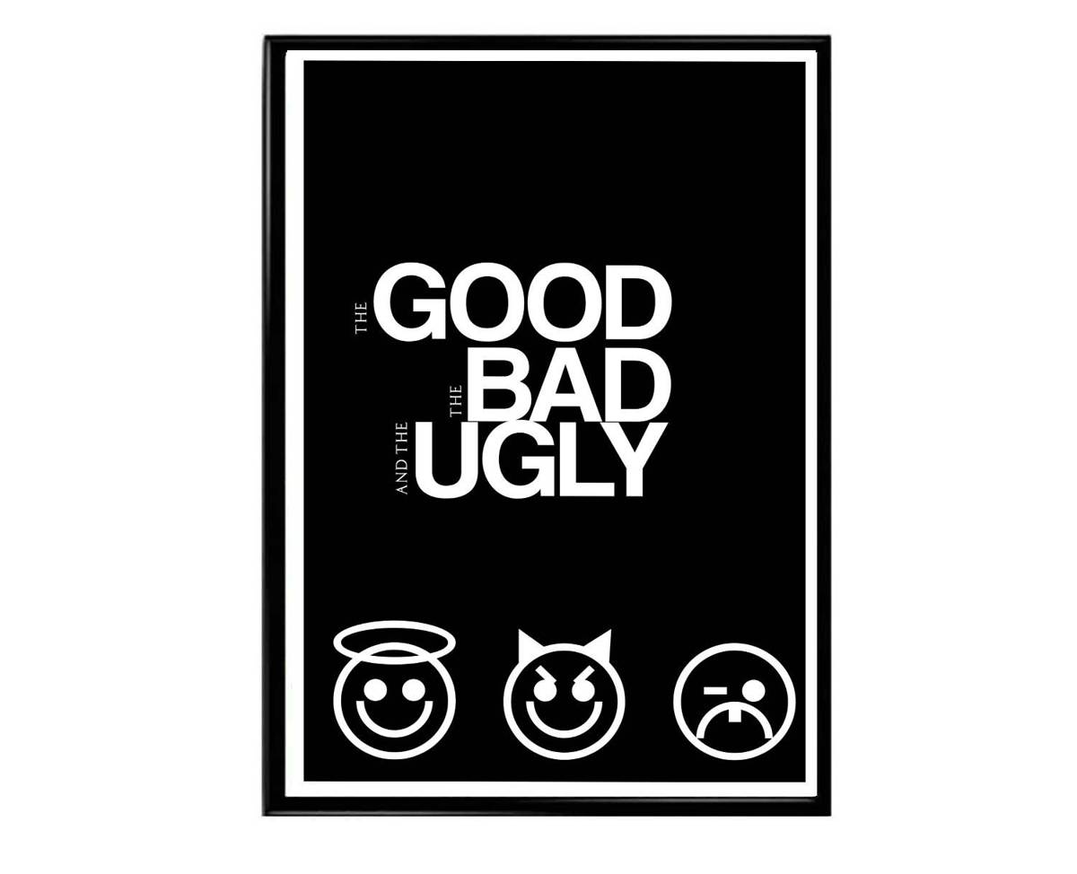 The Good The Bad And The Ugly Minimal Movie Poster, Film Poster, Minimilist Art Print, Western Movie Poster, Home Office Decor, Cowboy Movie - Poster | Canvas Wall Art Print