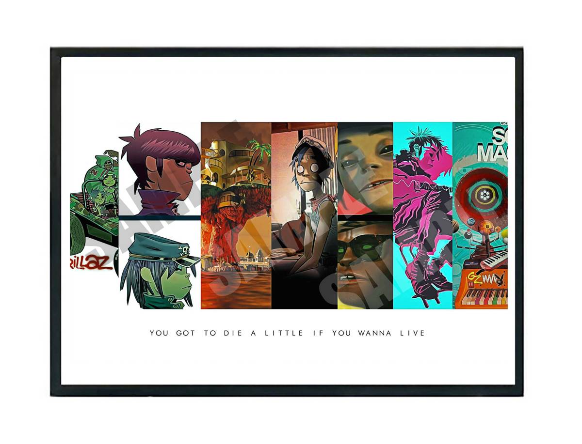 Gorillaz Album History Poster, Hypebeast Poster, Uk Rock Band Poster, Rock Andd Roll Wall Art, Music Posters, Album Art Poster - Poster | Canvas Wall Art Print