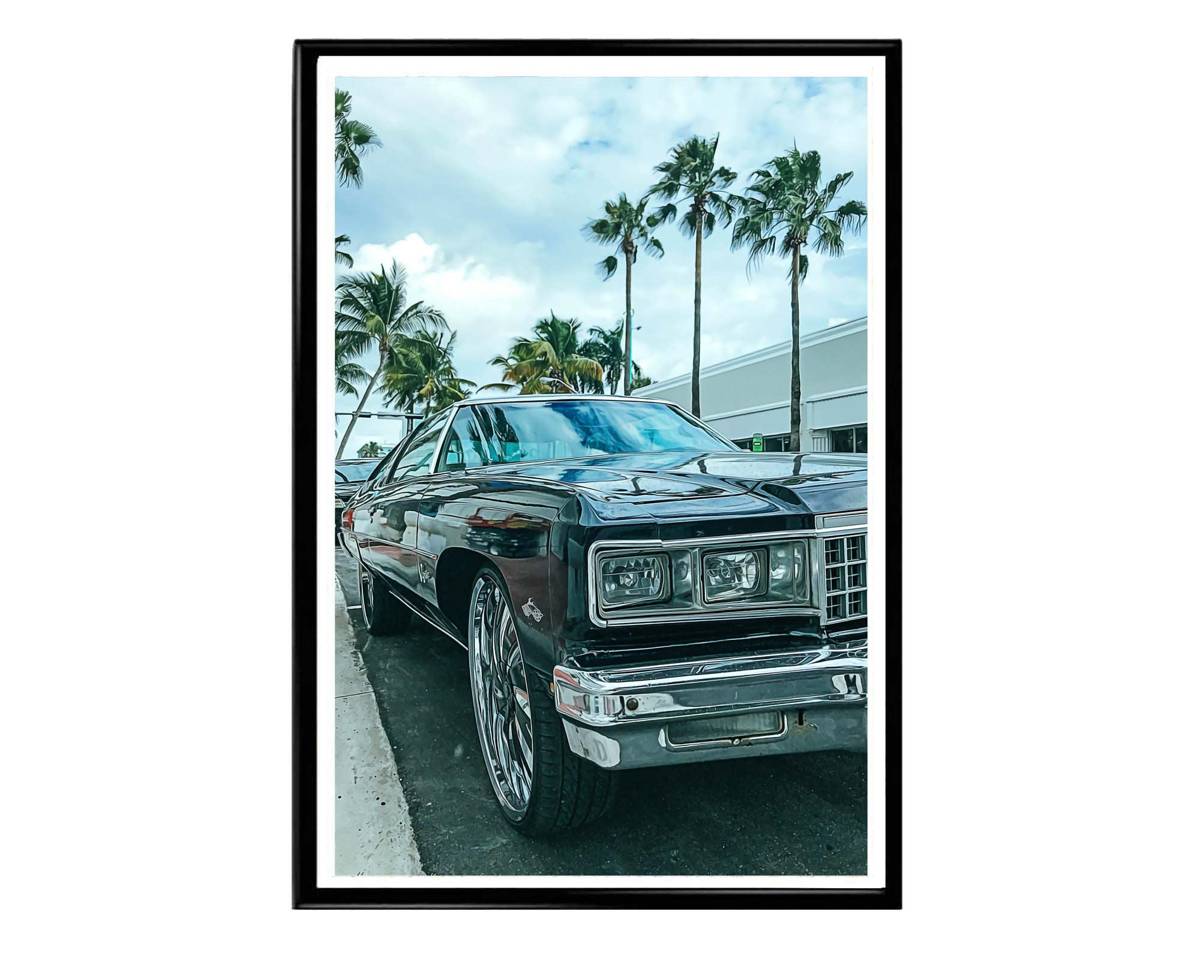 Miami Donk Poster, Car Lover Poster, Hypebeast Poster, Urban Wall Art, Old School Car Wall Art, Beach Posters, Classic Car Art - Poster | Canvas Wall Art Print