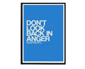 Don'T Look Back In Anger Poster, Oasis Lyrics Poster, Rock Band, Famous Lyrics Decor, Classic Rock Posters, Music Poster, Famous Quotes - Poster | Canvas Wall Art Print