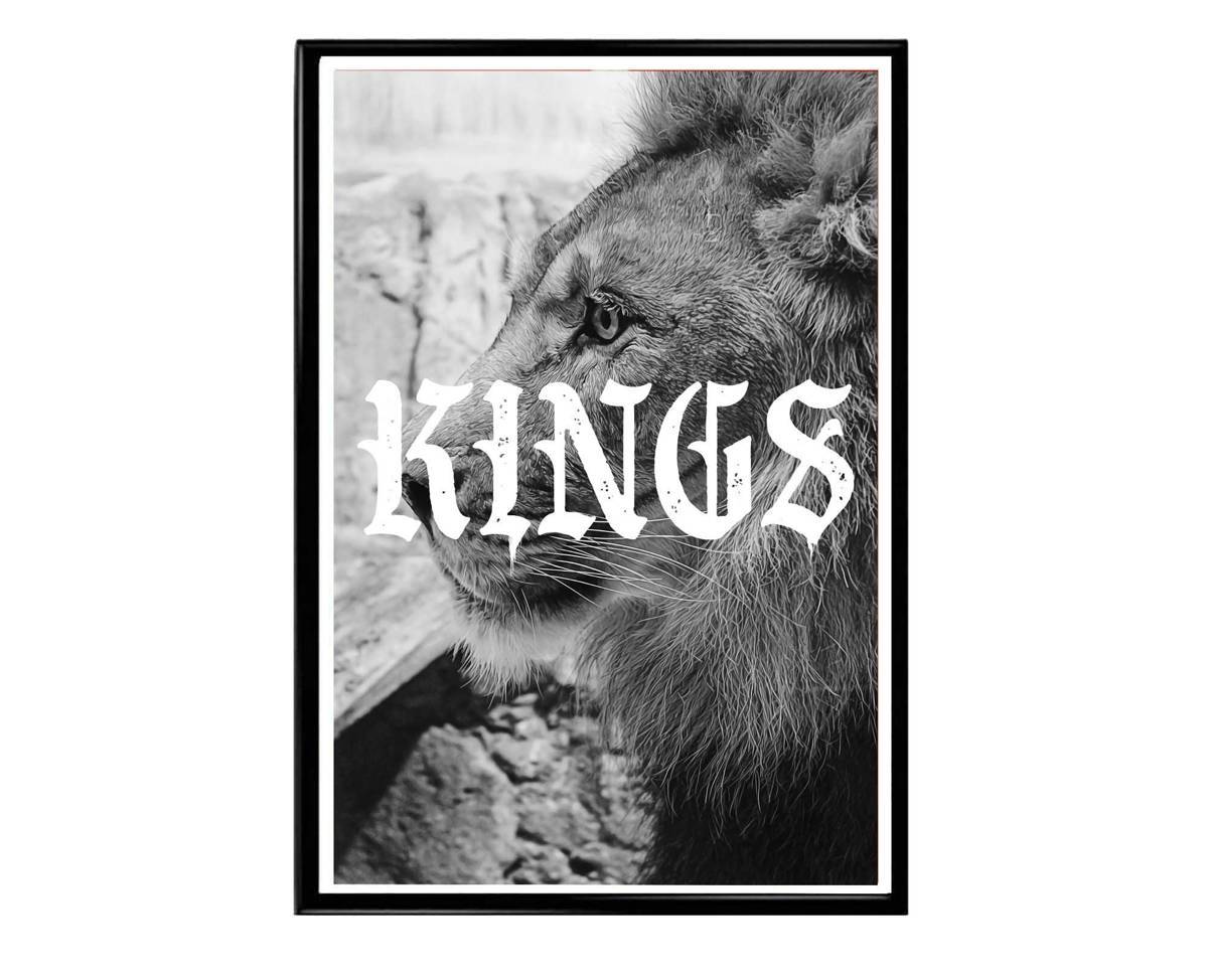 Kings Lion Black And White Poster, Hypebeast Poster, Urban Wall Art, Hypebeast Decor, Gangster Movie Posters, Old English Poster, Rap Poster - Poster | Canvas Wall Art Print