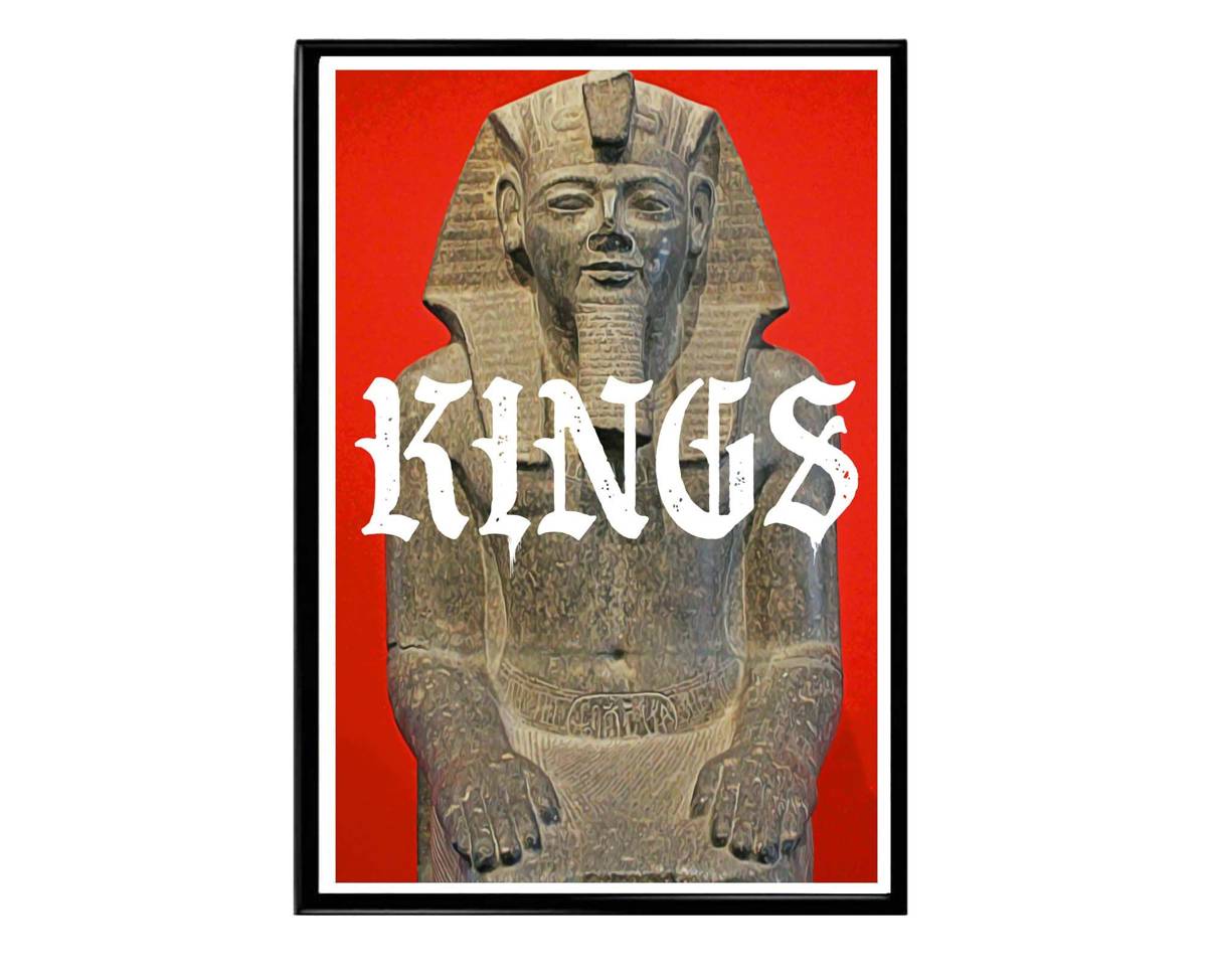 Kings Tut Red Poster, Pharaoh Poster, Hypebeast Poster, Urban Wall Art, Hypebeast Decor, Pop Art Posters, Old English Poster, Rap Poster - Poster | Canvas Wall Art Print