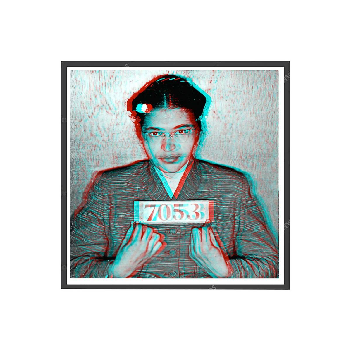 Rosa Parks Mugshot Poster, Famous Mugshot Poster, Black History Poster, Black Art, Melanin Wall Art, Black American Poster, Ados Poster - Poster | Canvas Wall Art Print