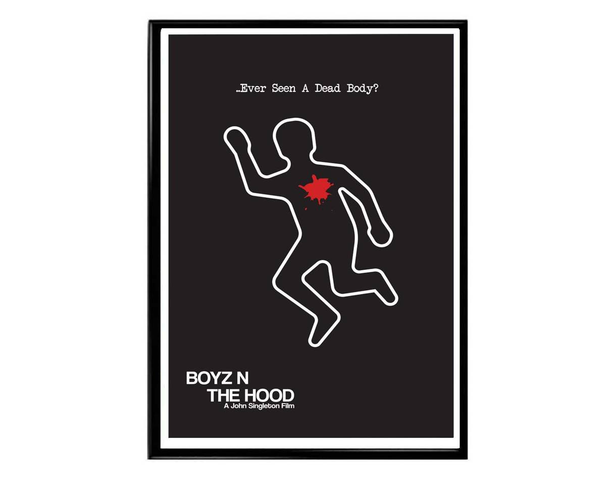 Boyz N The Hood Minimal Movie Poster, Film Poster, Minimilist Art Prints, Black Movie Poster, Typography Poster, Home Office Decor - Poster | Canvas Wall Art Print