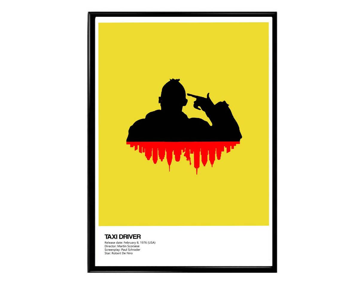 Taxi Driver Poster Minimal Movie Poster, Robert De Niro Poster, Film Poster, Minimilist Art Prints, Movie Quote Poster, Home Office Decor - Poster | Canvas Wall Art Print