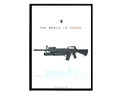 Scarface Gun Minimal Movie Poster, Film Poster, Minimilist Art Prints, Action Movie Poster, Typography Poster, Home Office Decor - Poster | Canvas Wall Art Print
