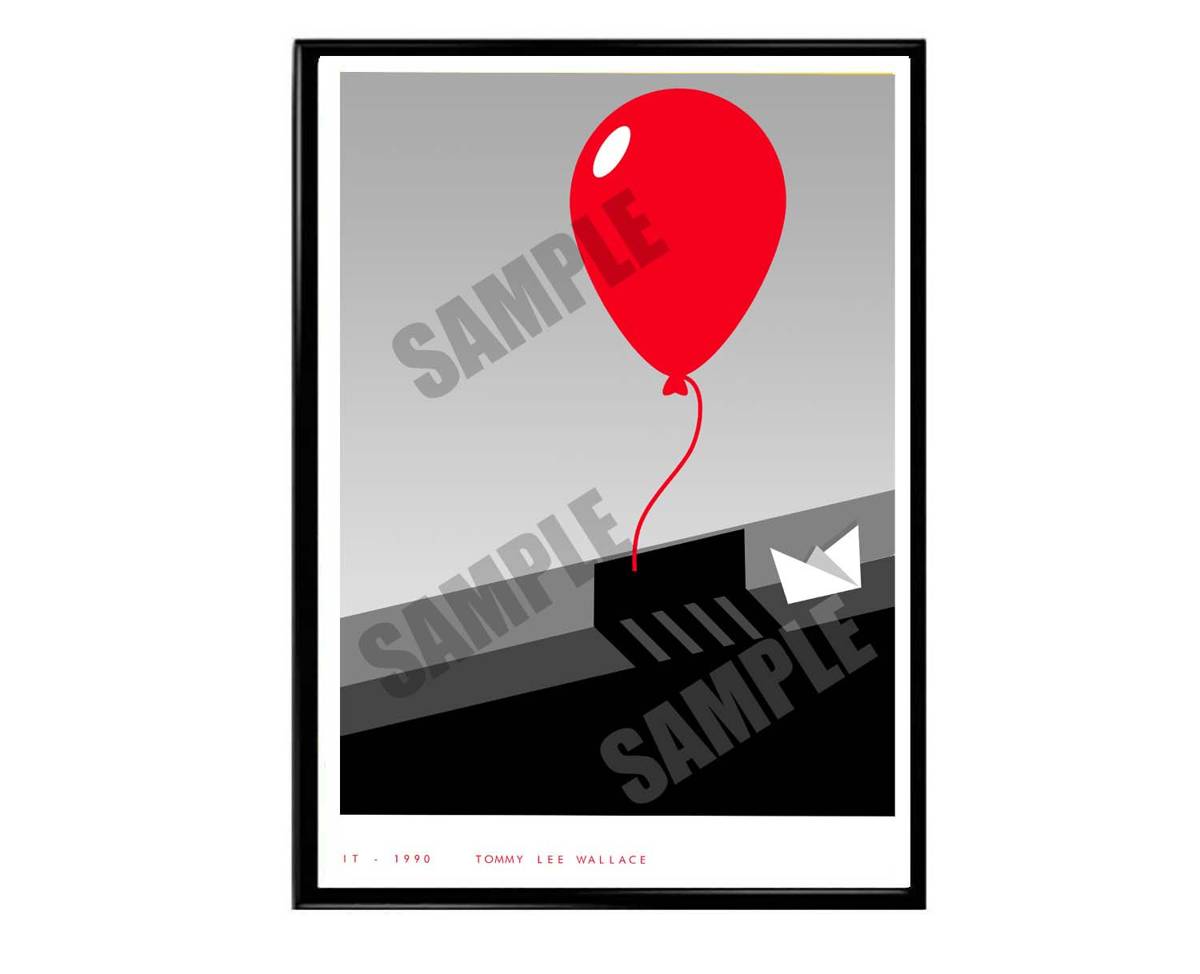 It Minimal Movie Poster, Pennywise Poster, Film Poster, Minimilist Art Prints, Horror Movie Poster, Home Office Decor - Poster | Canvas Wall Art Print