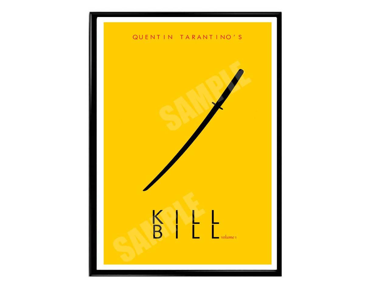 Kill Bill Minimal Movie Poster, Quentin Tarantino Poster, Film Poster, Minimilist Art Prints, Action Movie Poster, Home Office Decor - Poster | Canvas Wall Art Print