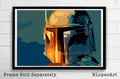 Star Wars Boba Fett Illustration #4 - Mandalorian Bounty Hunter Sci-Fi Movie Film - Poster | Canvas Wall Art Print