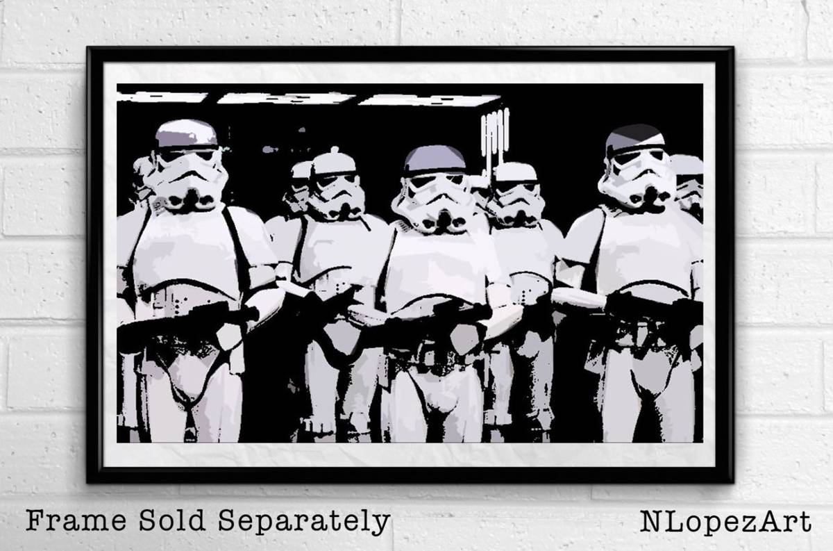 Star Wars Empire Stormtroopers Illustration #1 - Film Movie - Poster | Canvas Wall Art Print
