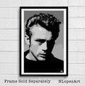 James Dean Illustration #3 - Classic Hollywood Icon Film Movie - Poster | Canvas Wall Art Print