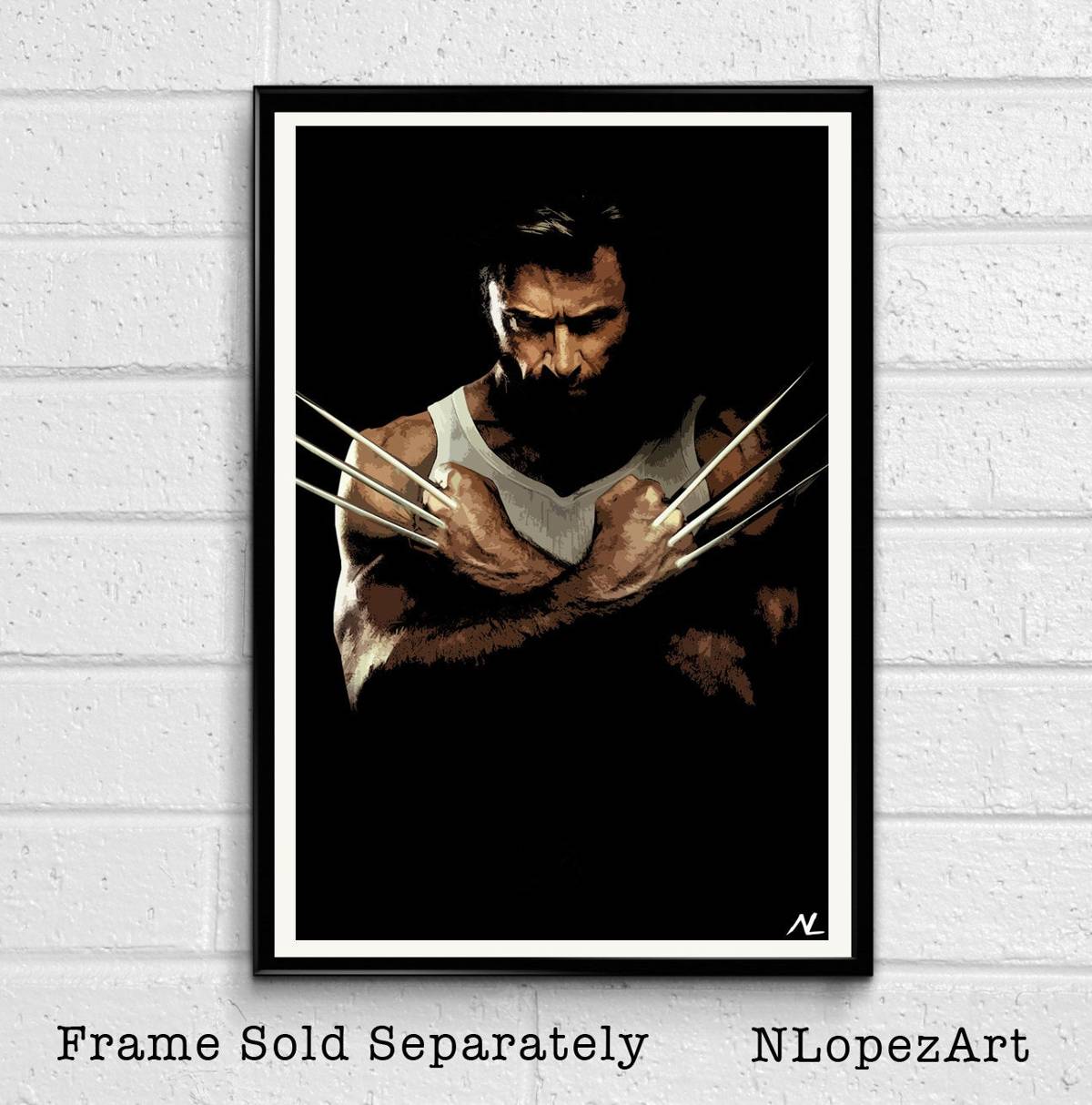 Wolverine Xmen Hugh Jackman Logan Illustration #7 - Superhero Comicbook Film Movie - Poster | Canvas Wall Art Print