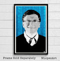 Bill Gates Illustration - Microsoft Technology American Icon - Poster | Canvas Wall Art Print