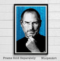 Steve Jobs Illustration - Apple Technology Icon - Poster | Canvas Wall Art Print
