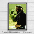 Jim Henson And Kermit Illustration - Muppets Sesame Street - Poster | Canvas Wall Art Print