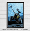 Wall-E Robot Illustration - Disney Pixar Sci-Fi Movie Film - Poster | Canvas Wall Art Print
