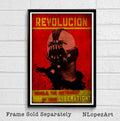 Che Bane Revolution Illustration - The Dark Knight Rises Batman Superhero Comicbook Film Movie - Poster | Canvas Wall Art Print