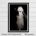Gandalf The Grey Illustration - The Hobbit And The Lord Of The Rings Fantasy Film Movie - Poster | Canvas Wall Art Print