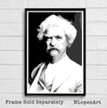 Mark Twain Illustration - American Icon - Poster | Canvas Wall Art Print