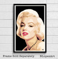 Marilyn Monroe Illustration - Hollywood Icon Film Movie - Poster | Canvas Wall Art Print