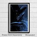 Alien Xenomorph Illustration #1 - Horror Movie Sci-Fi Film - Poster | Canvas Wall Art Print