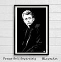 James Dean Illustration - Hollywood Icon Movie Film - Poster | Canvas Wall Art Print