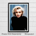 Marilyn Monroe Illustration #3 - Classic Hollywood Icon Film Movie - Poster | Canvas Wall Art Print