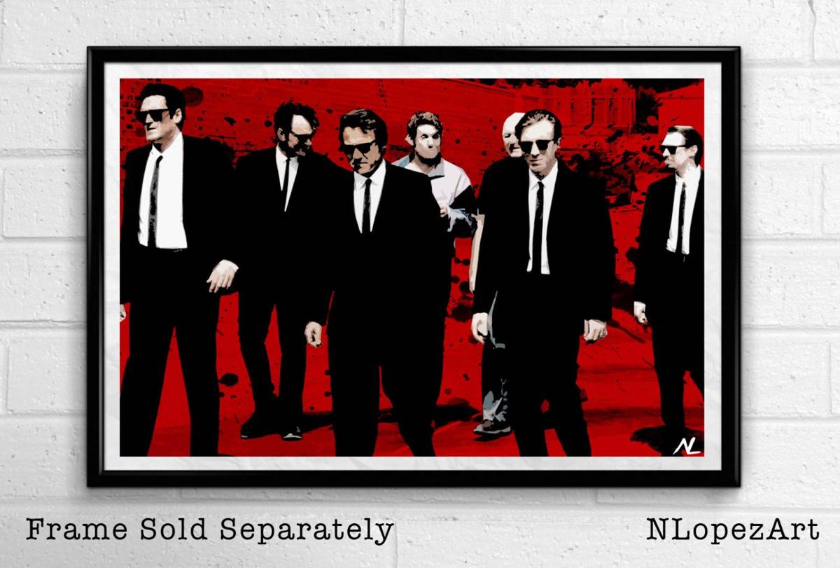Reservoir Dogs Illustration - Quentin Tarantino Film Movie - Poster | Canvas Wall Art Print