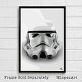 Star Wars Stormtrooper Helmet Illustration - Empire Sci-Fi Film Movie - Poster | Canvas Wall Art Print