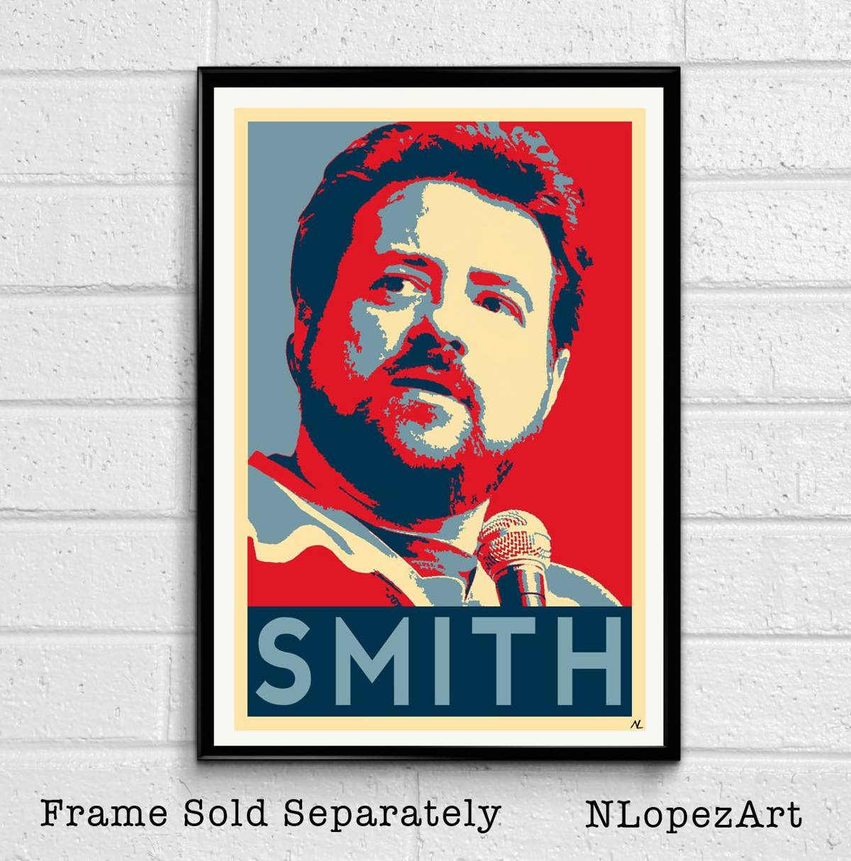 Kevin Smith Comedy Director Nerd Icon - Poster | Canvas Wall Art Print