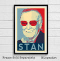 Stan Lee Illustration - Marvel Icon Superhero Comicbook Legend - Poster | Canvas Wall Art Print