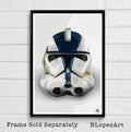Star Wars Clonetrooper Helmet Illustration - Empire Sci-Fi Movie Film - Poster | Canvas Wall Art Print
